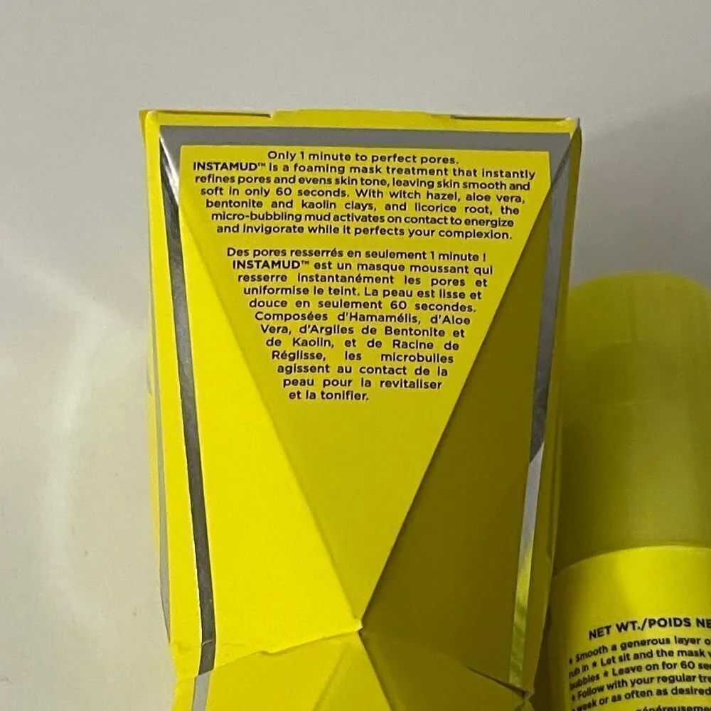GLAMGLOW BNIB Facial Mask InstaMud 60-Second Pore-Refining Treatment 1.7 Oz